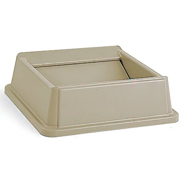 Rubbermaid Commercial Beige 35 Gallon Untouchable Square Swing Trash Can Lid (4-Pack)