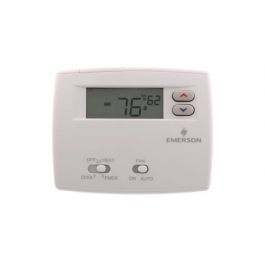 Emerson Climate-White Rodgers 1F89-0211 Heat Pump Non-Programmable Thermostat W/2" Blue Display 2H/1C 24V