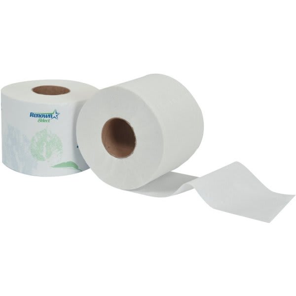 Renown Single Roll Banded 2-Ply Toilet Paper, 616 Sheets/Roll, 48 Rolls/Case
