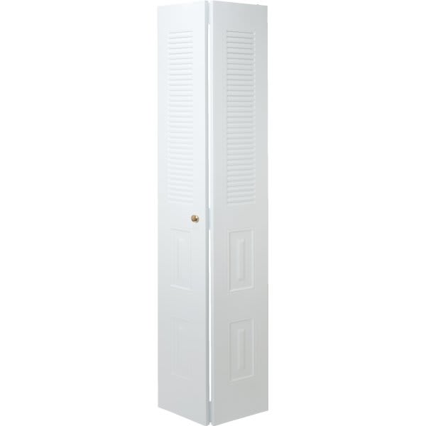 Dunbarton 48 X 80-1/2 In. Half Louver Bi-Fold Door (White)