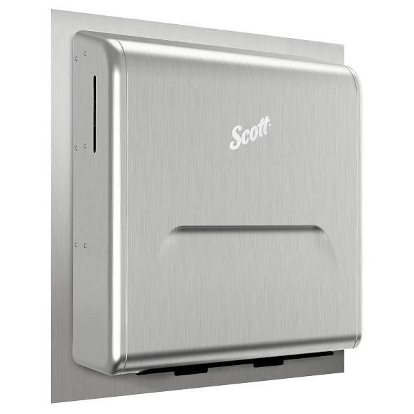 Scott PRO 43823 Recessed Hardwound Stainless Towel Dispenser, Housing With Trim Panel