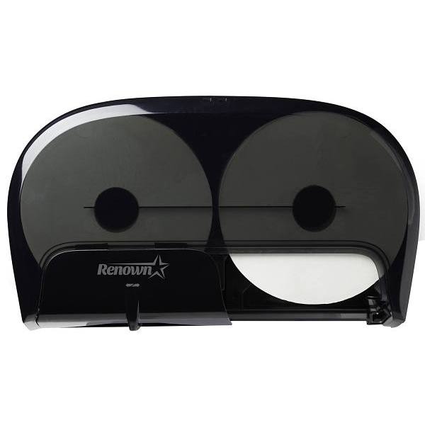 Renown High-Capacity Opticore Bath Tissue Dispenser, Black Translucent