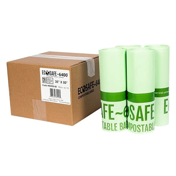 Ecosafe Compostable Can Liner 0.85 mL 35 In. X 50 In. (90- Case)
