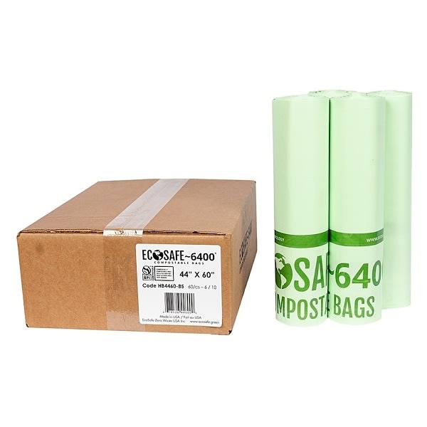 Ecosafe Compostable Can Liners 0.85 mL 44 In. X 60 In. (60-Case)