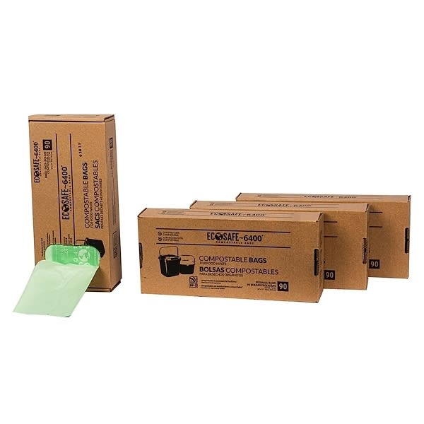 Ecosafe Compostable Kitchen Bin Liner 0.6 mL 16 In. X 17 In. (900-Case)