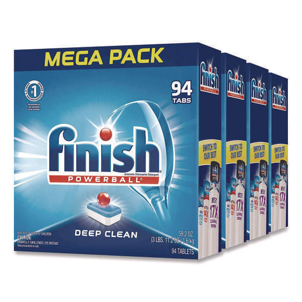 Powerball Dishwasher Tabs, Fresh Scent, 94/Box, 4 Boxes/Carton