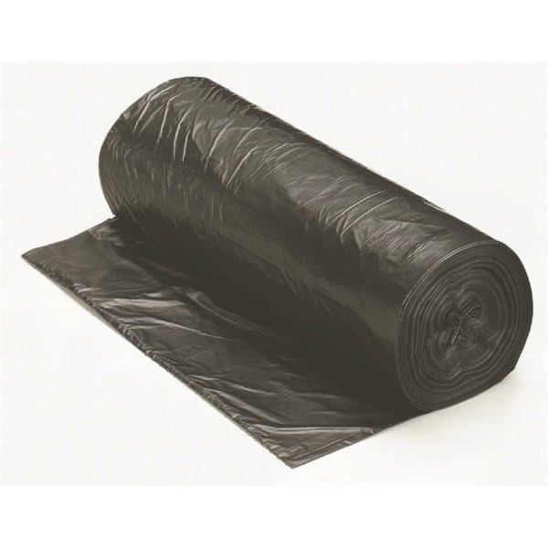 Renown PCR Can Liner, 33 Gal., 22 Mic, High-Density, Black, 33" X 40", Case Of 250