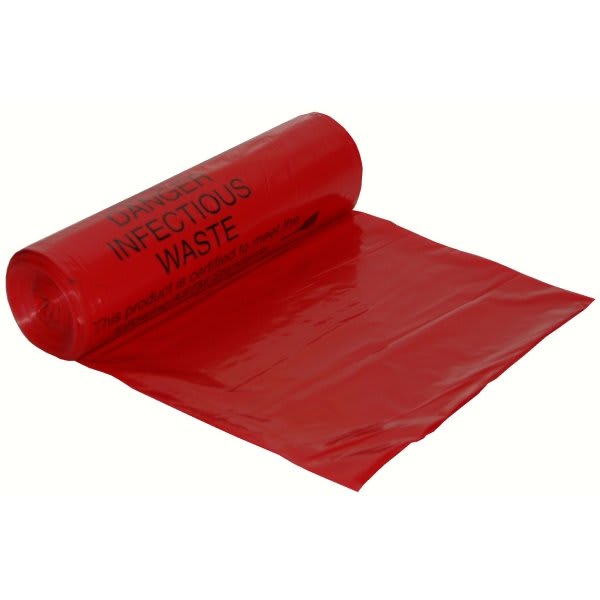 Hospi-Tuff 30 X 43 In. 23 Gal. 1.25 Mil Red Biohazard Can Liner, Case Of 200