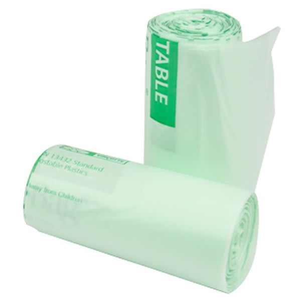 Natur-Bag 13 Gal. Compostable Trash Bags, 22 In. X 29 In., 0.65 Mil, Green, 25/Roll, 10 Rolls/Case