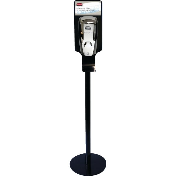 Rubbermaid Commercial Hand Sanitizer Station Metal Stand Only (Black)