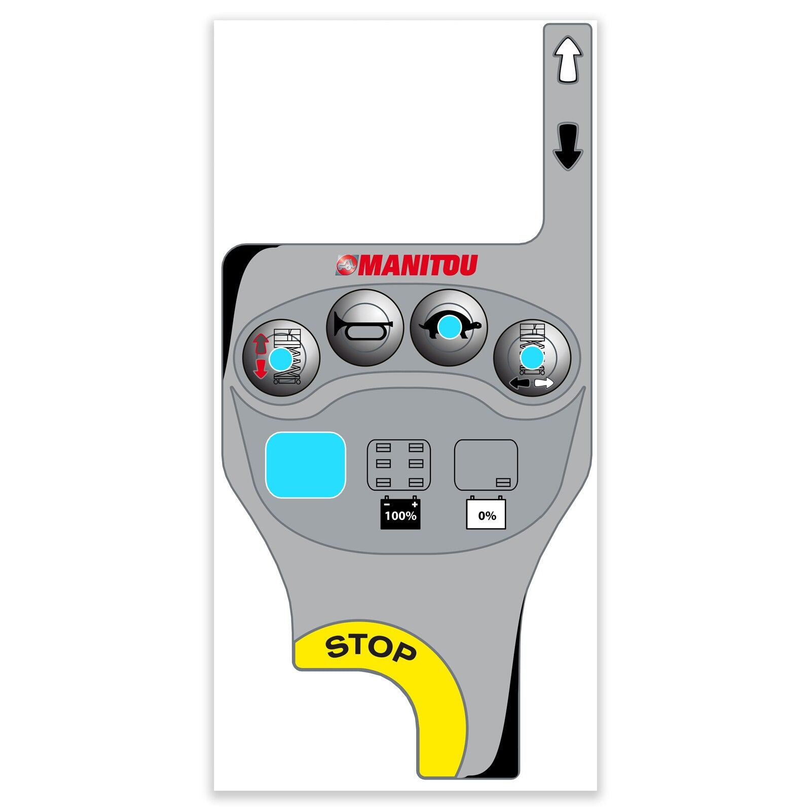 Genie Part # 226336GT – Decal, Manitou Slabs, Plat Control