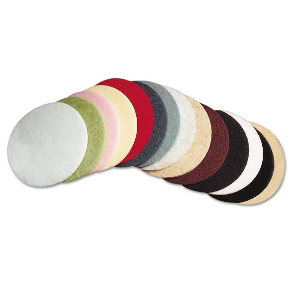Skilcraft Spray Buffer Floor Pads 20" Diameter Red 5/Box