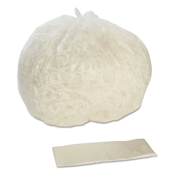 Skilcraft High Density Trash Can Liner 10 Gal. 8 Microns 24 In. X 24 In. (Natural)