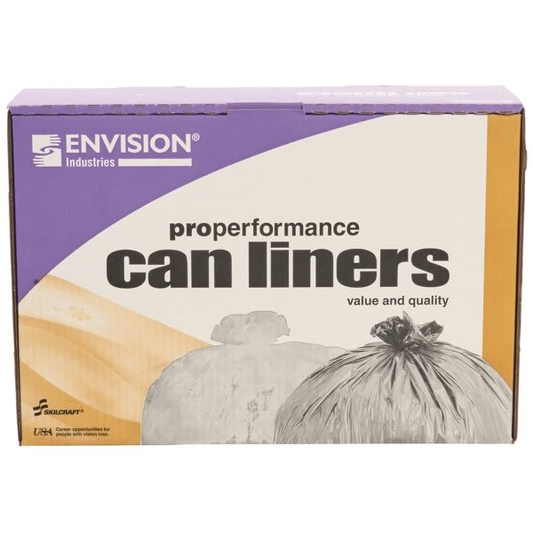 Skilcraft High Density Trash Can Liner 16 Gal. 8 Microns 24 In. X 33 In. (Natural)