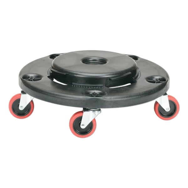 Skilcraft Trash Can Dolly 350 Lb Capacity 17.75" X 6" Black/red