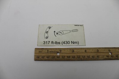 Genie Part # 226940GT – Decal, Label, Torque