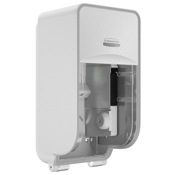 Kimberly-Clark ICON 58711 2 Roll Vertical Toilet Paper Dispenser, And Faceplate, White Mosaic