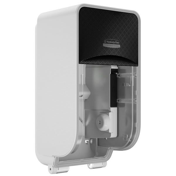 Kimberly-Clark ICON 58721 2 Roll Vertical Toilet Paper Dispenser, And Faceplate, Black Mosaic