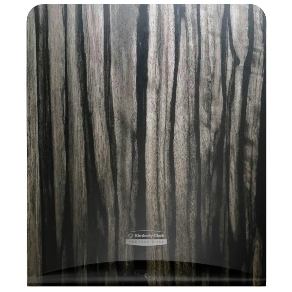 Kimberly-Clark Icon Automatic Hard Roll Towel Dispenser, Faceplate, Ebony Woodgrain