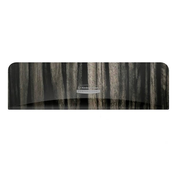Kimberly-Clark ICON 58832 Faceplate, For 2 Roll Horizontal Coreless Standard Toilet Paper Dispenser, Ebony Woodgrain