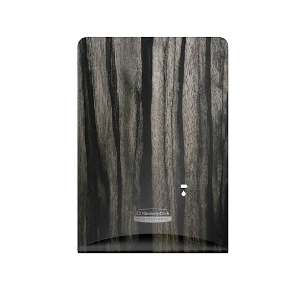 Kimberly-Clark Icon Soap And Sanitizer Dispenser, Faceplate, Ebony Woodgrain