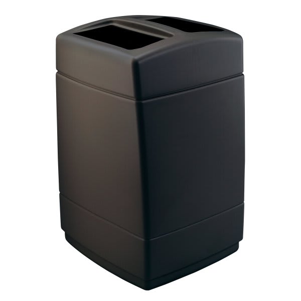Commercial Zone Polytec™ Trash 55-Gal Square Open-Top Lid Black