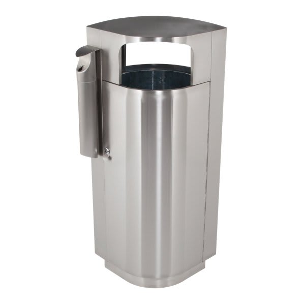 Commercial Zone Precision Series Trash 20-Gal Leaf-Shaped Cigarette Lid Ss