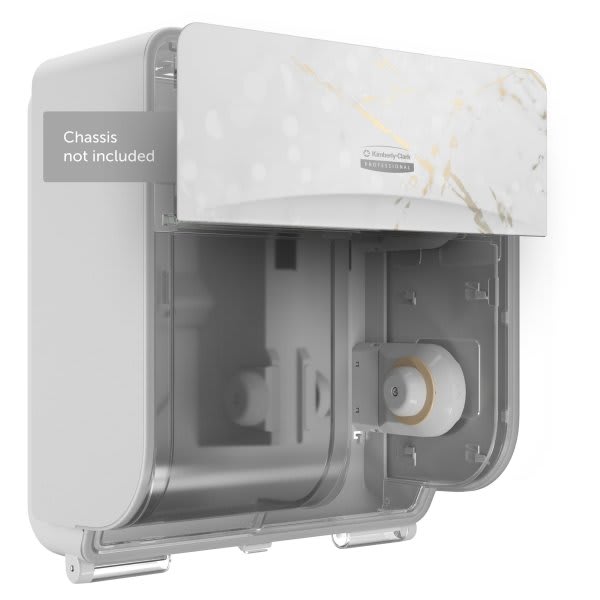 Kimberly-Clark Icon 58823 Faceplate, 4 Rl Crels Standard Roll Toilet Paper Dspnser