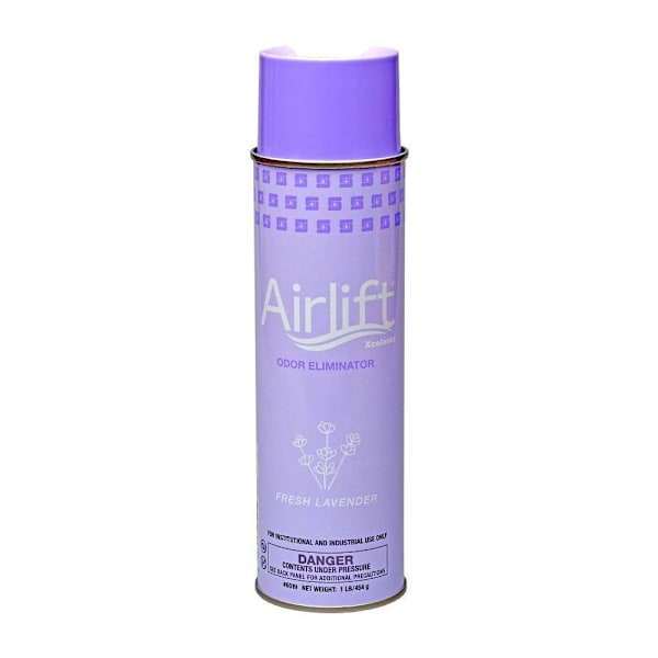 Spartan Airlift Xcelente Odor Eliminator, Fresh Lavender Scent, 16 Oz, Case Of 12