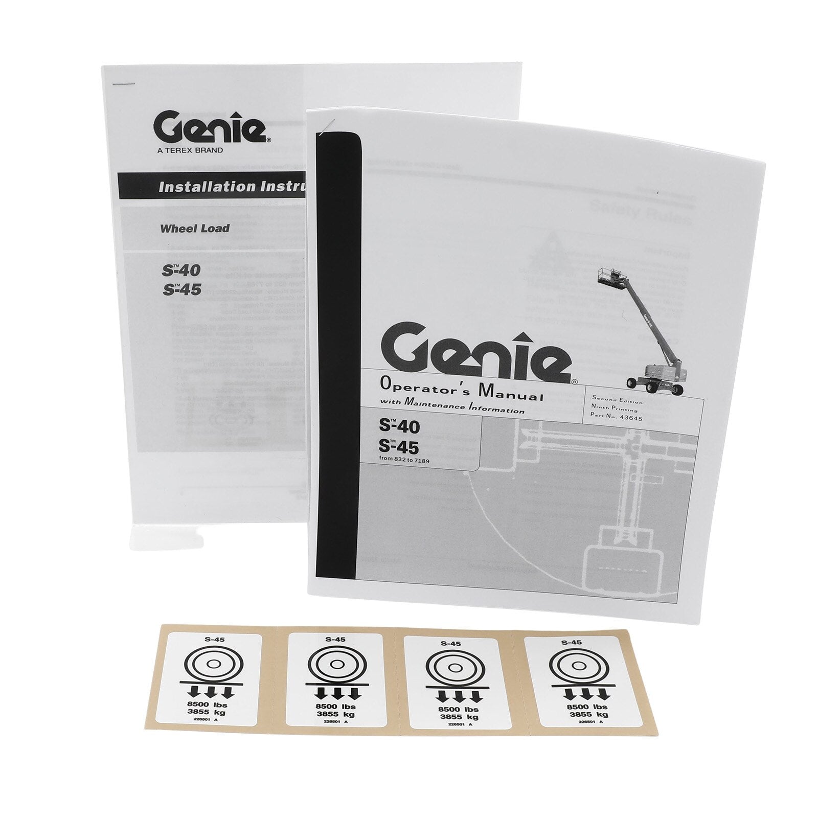 Genie Part # 229353GT – Wheel Load Decal