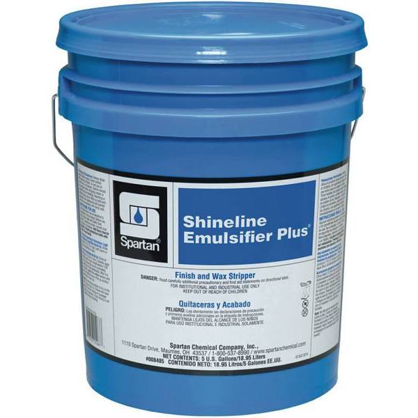 Spartan Shineline Emulsifier Plus Floor Finish Remover, Fresh Scent, 5 Gal