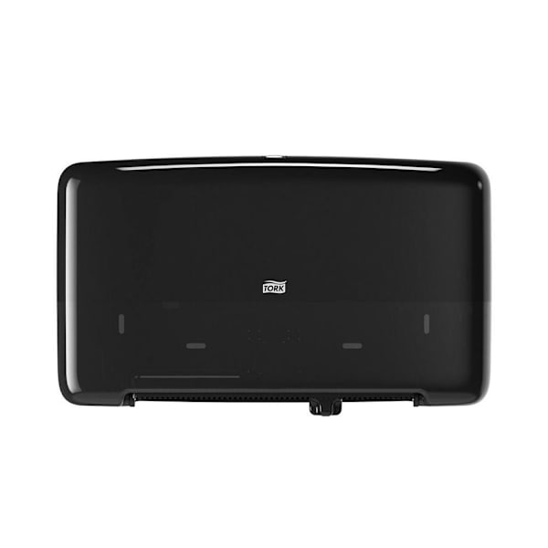 Tork Elevation Twin Mini Jumbo Toilet Paper Dispenser, Black, T2 Compatible