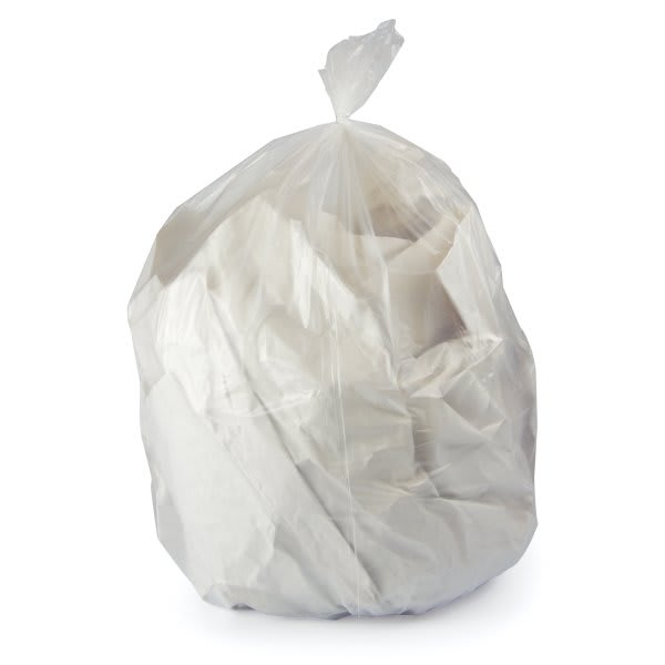 Maintenance Warehouse Pcr Can Liner 40-45 Gal. 1.1 Mil Low-Density, Clear, 40" X 46" Case Of 100