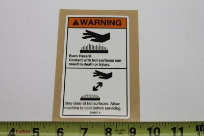 Genie Part # 229827GT – Warning Decal