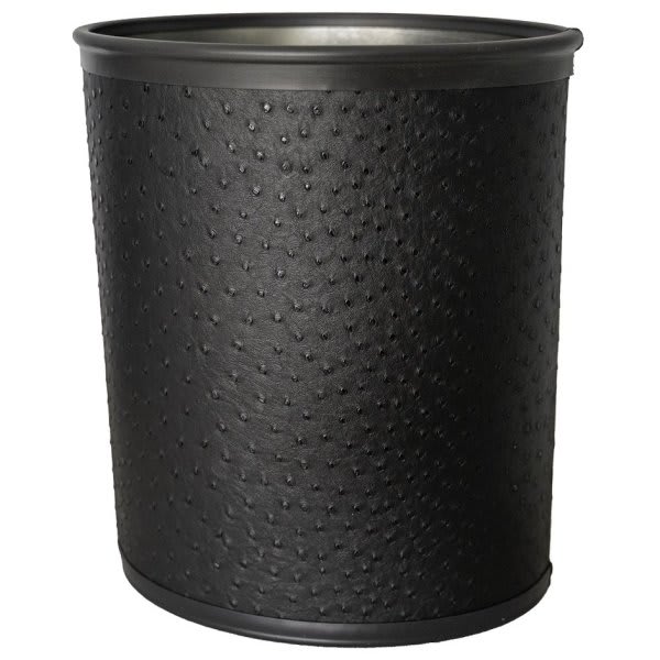 Hapco Vivid Collection 13 Qt. Wastebasket, Brilliant Black, Pack Of 6