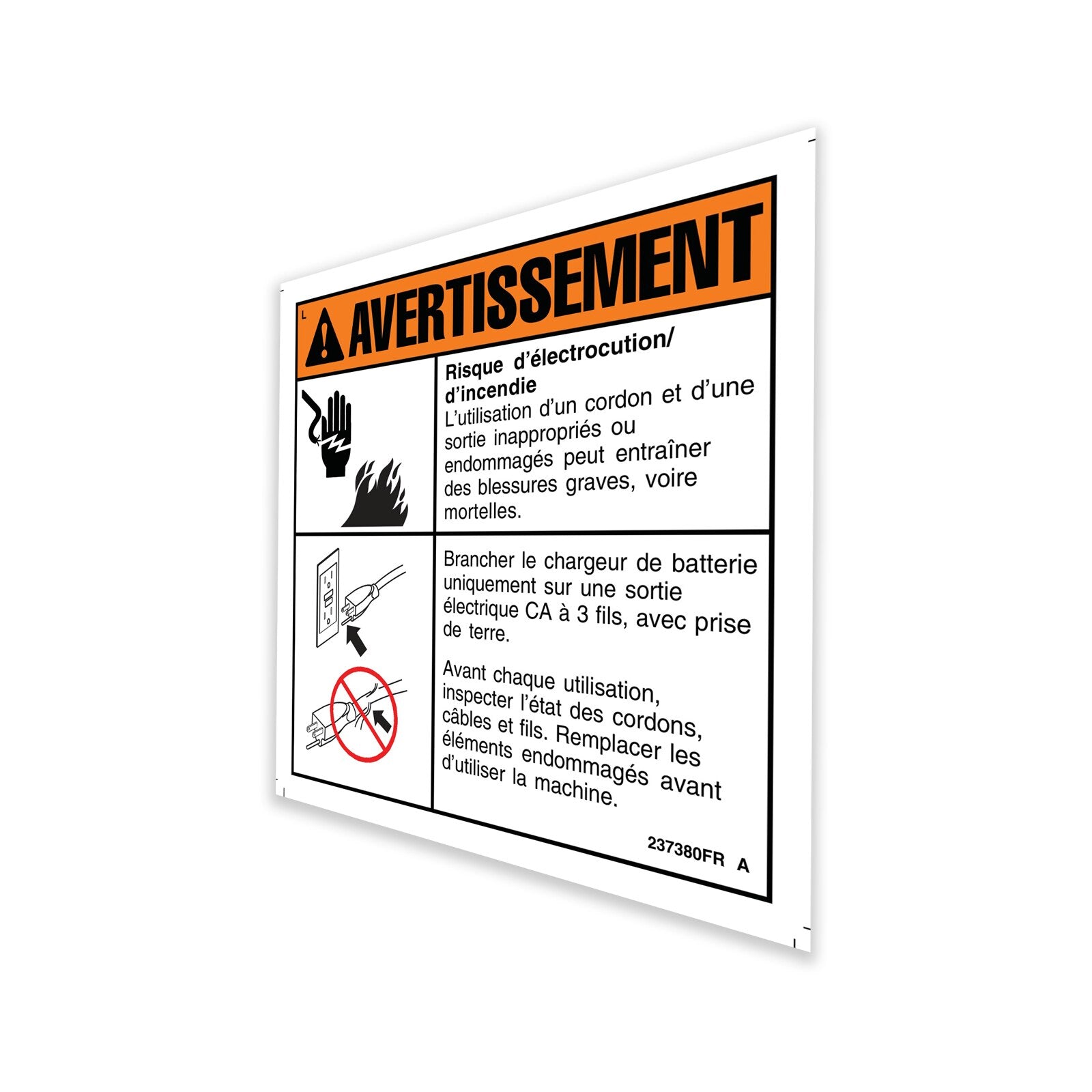Genie Part # 237380FRGT – Decal, Warning, Electrical Hazaz
