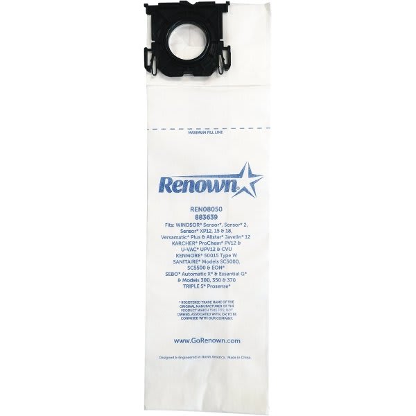 Renown Vacuum Bag For Windsor Sensor, Equivalent To 5300, Package Of 10