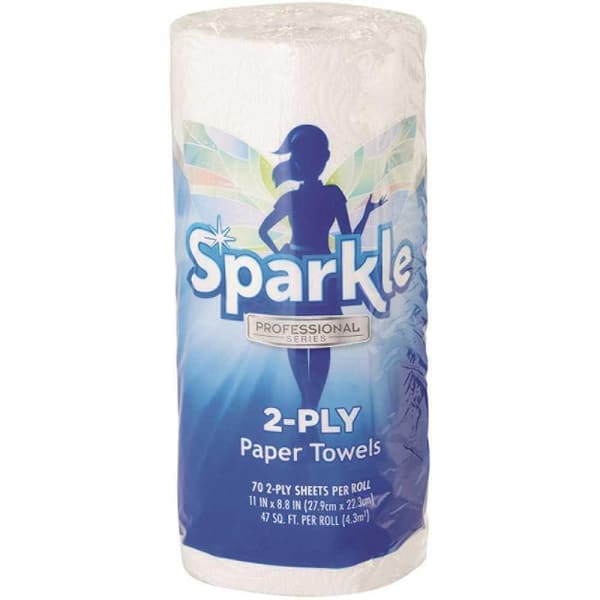 Sparkle White Premium Roll Paper Towels 2-Ply 70 Sheets Per Roll, Case Of 30