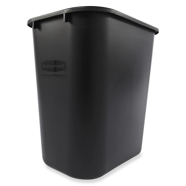 Rubbermaid Commercial Small Trash Can, 7 Gal., Black