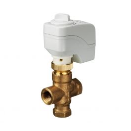 Siemens Building Technology 255-01135 1/2" 3-Way Mixing Valve Assembly 1.6Cv 24V 0-10 VDC 200 N
