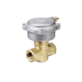 Siemens 257-02002B 1/2" N/C 2-Way Valve Assembly 2" Pneumatic Actuator 3-8 PSI 0.63Cv FxF Brass