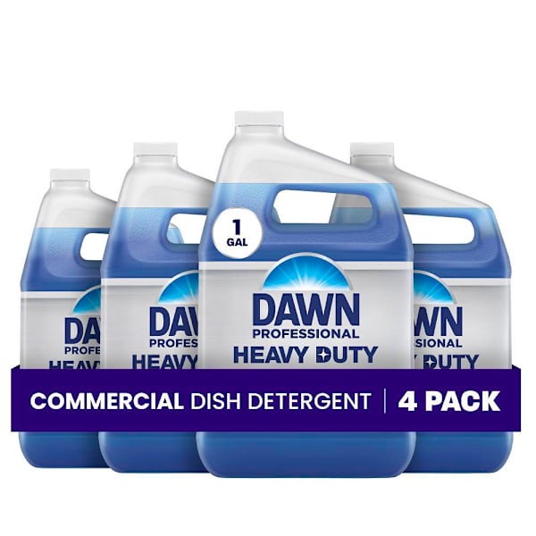 P&G PRO Dawn Professional Heavy Duty Manual Pot And Pan Dish Soap Detergent, 1 Gallon, Case Of 4