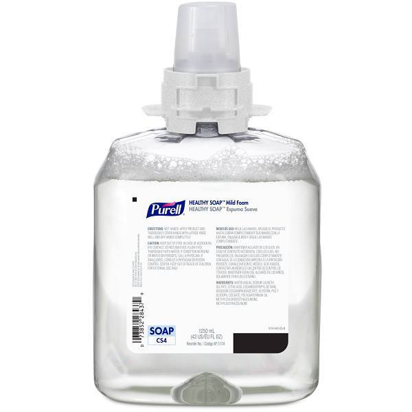 Purell Brand Healthy Soap Mild Foam, 1250 Ml Hand Soap Refill Case Of 4