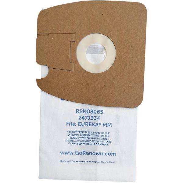 Renown Vacuum Bag For Eureka Mm Equivalent To 60295, 60296, 60297 Package Of 3