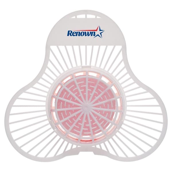 Renown 3 Oz. PARA Deodorizing Urinal Block And Screen, Cherry Scent, Package Of 12