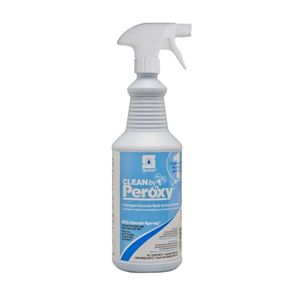 Spartan Clean By Peroxy RTU Handi Spray Multi-Purpose Cleaner, Spring Rain Scent, 1 Qt, Case Of 12