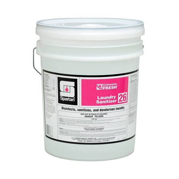 Spartan Clothesline Fresh, Laundry Sanitizer 26, Unscented, 5 Gal