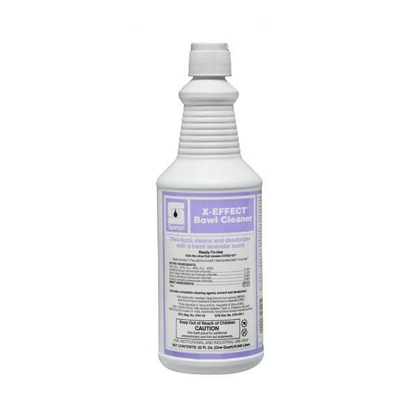 Spartan X-EFFECT Bowl Cleaner, Lavender Scent, 1 Qt, Case Of 12