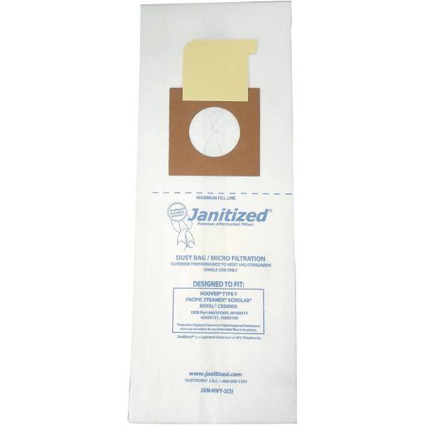 Janitized Vacuum Bag Package Of 3