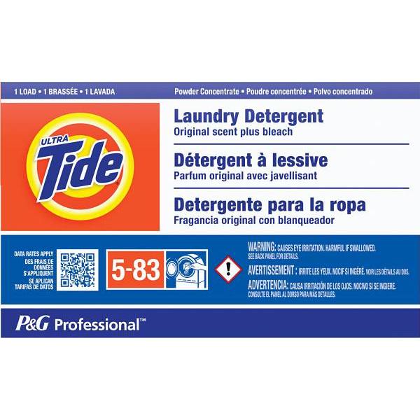 Tide Ultra Powder Laundry Detergent With Bleach For Coin Vend,original Scent, Case Of 156